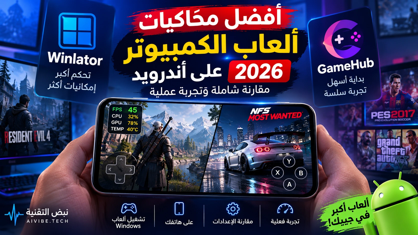 أفضل محاكيات ألعاب الكمبيوتر على أندرويد 2026