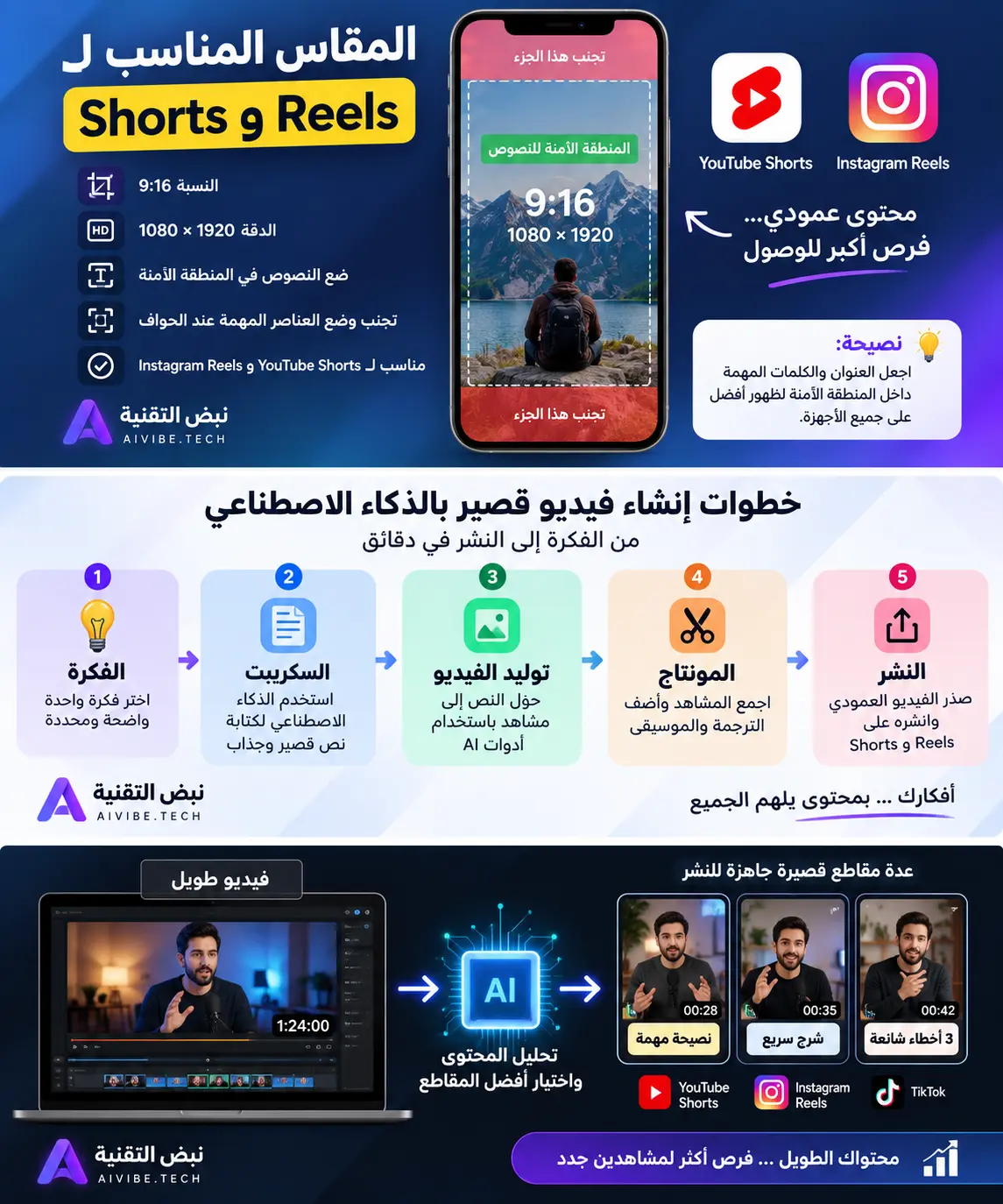المقاس المناسب لإنشاء YouTube Shorts وInstagram Reels بنسبة 9:16