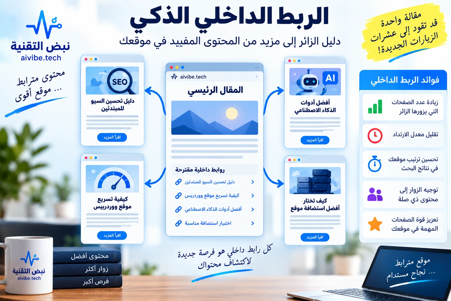 الربط الداخلي الذكي لتحسين SEO وزيادة زيارات الموقع